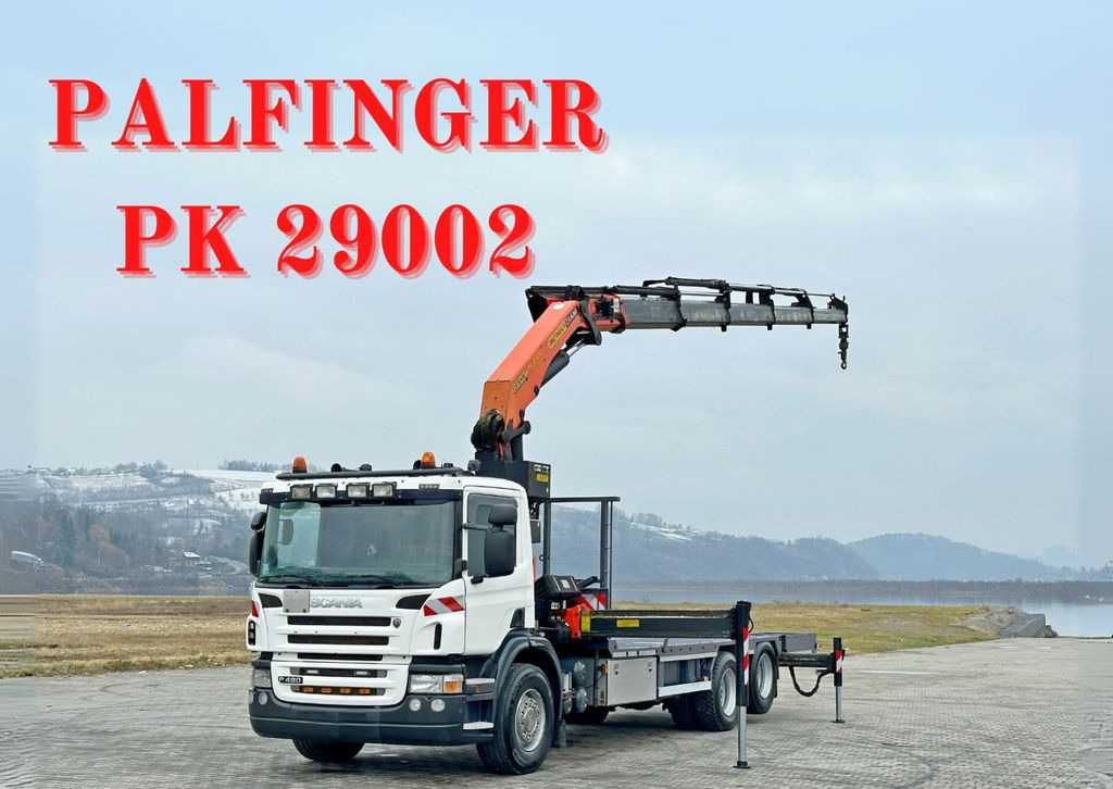 Scania P 420* PLATFORM 6,80m * PK 29002+FUNK * TOP - Crane truck, Dropside/ Flatbed truck: picture 1 Scania P 420* PLATFORM 6,80m * PK 29002+FUNK * TOP - Crane truck, Dropside/ Flatbed truck: picture 1