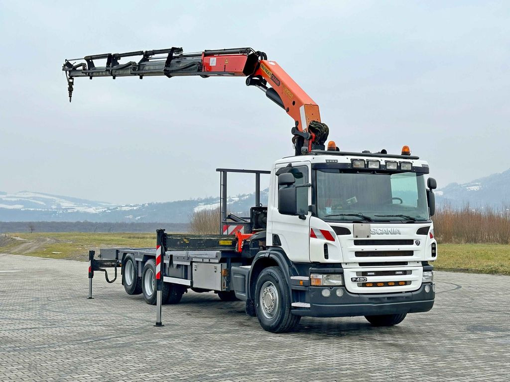 Scania P 420* PLATFORM 6,80m * PK 29002+FUNK * TOP Scania P 420* PLATFORM 6,80m * PK 29002+FUNK * TOP - Crane truck, Dropside/ Flatbed truck: picture 2 Scania P 420* PLATFORM 6,80m * PK 29002+FUNK * TOP Scania P 420* PLATFORM 6,80m * PK 29002+FUNK * TOP - Crane truck, Dropside/ Flatbed truck: picture 2
