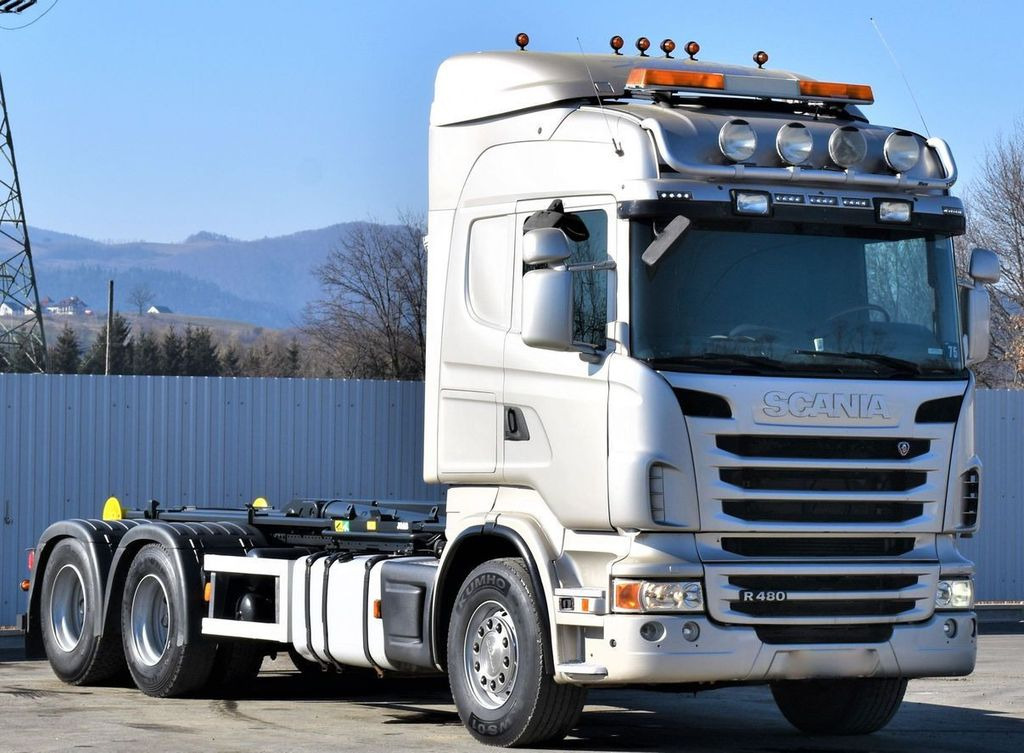 Scania R 480 Abrollkipper * 6x4 * Top Zustand ! - Hook lift truck: picture 3 Scania R 480 Abrollkipper * 6x4 * Top Zustand ! - Hook lift truck: picture 3