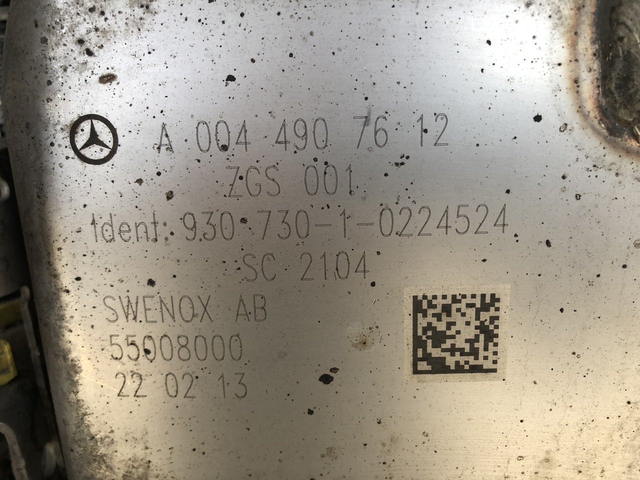 EXHAUST AFTERTREATMENT EURO6-EURO5 MERCEDES ACTROS MP4 - Exhaust manifold for Truck: picture 2 EXHAUST AFTERTREATMENT EURO6-EURO5 MERCEDES ACTROS MP4 - Exhaust manifold for Truck: picture 2