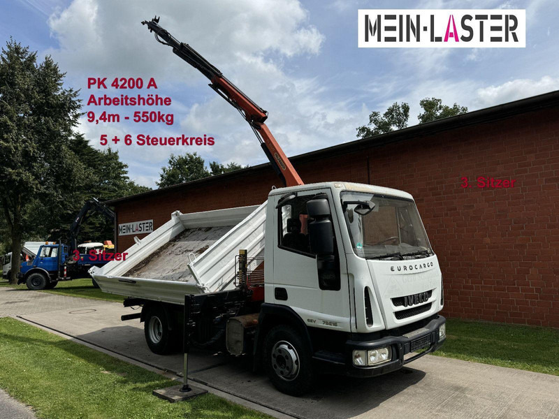Iveco ML75E16 3-Way Meiller Tipper Crane Palfinger PK 4200 - Tipper, Crane truck: picture 3 Iveco ML75E16 3-Way Meiller Tipper Crane Palfinger PK 4200 - Tipper, Crane truck: picture 3