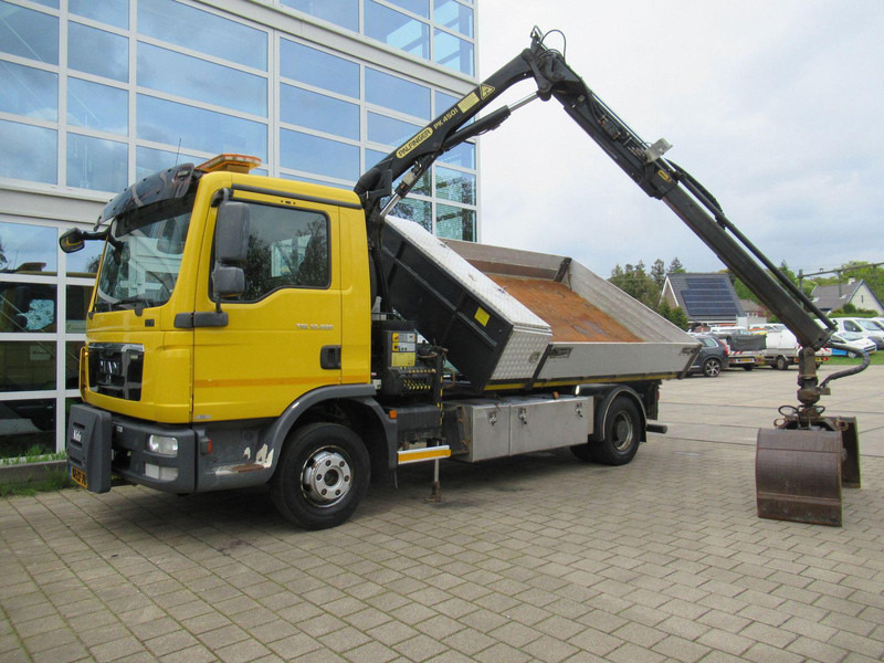 MAN TGL 12.220 4x2 EEV 3-Z. W. Kipper + Palfinger Kr - Dropside/ Flatbed truck, Crane truck: picture 3 MAN TGL 12.220 4x2 EEV 3-Z. W. Kipper + Palfinger Kr - Dropside/ Flatbed truck, Crane truck: picture 3