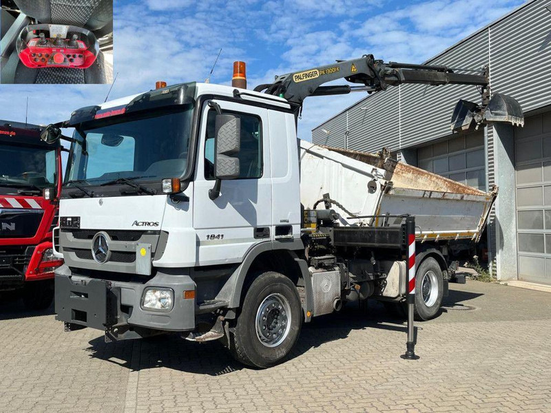 Mercedes-Benz Actros 1841 K 3-Way Meiller Tipper Crane Palfinger PK 13001-KA - Tipper, Crane truck: picture 1 Mercedes-Benz Actros 1841 K 3-Way Meiller Tipper Crane Palfinger PK 13001-KA - Tipper, Crane truck: picture 1