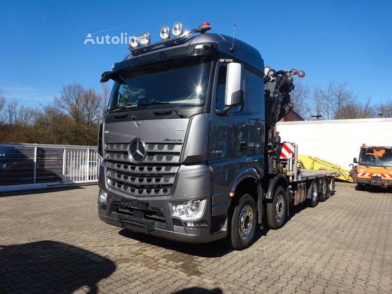 Mercedes-Benz Arocs 3453 8x2 Open Flatbed + Crane Fassi F820 - Dropside/ Flatbed truck, Crane truck: picture 2 Mercedes-Benz Arocs 3453 8x2 Open Flatbed + Crane Fassi F820 - Dropside/ Flatbed truck, Crane truck: picture 2