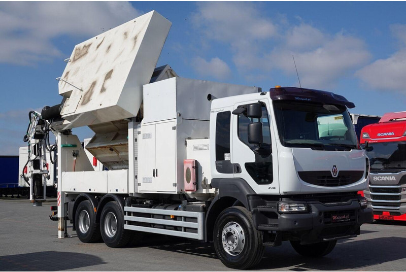 Renault KERAX 450 / 6x4 / MTS SAUGBAGGER 3A11T /ASENIZACYJNY / ŁADOWARKA - Vacuum truck: picture 1 Renault KERAX 450 / 6x4 / MTS SAUGBAGGER 3A11T /ASENIZACYJNY / ŁADOWARKA - Vacuum truck: picture 1
