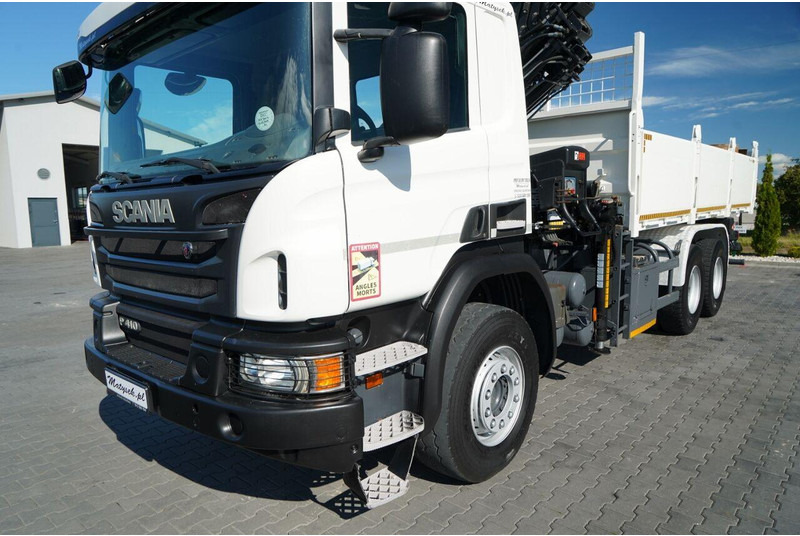 Tipper, Crane truck Scania P 410 / 6x4 / WYWROTKA - 6 M + HDS HIAB XS 211 / STEROWANIE RADI: picture 17