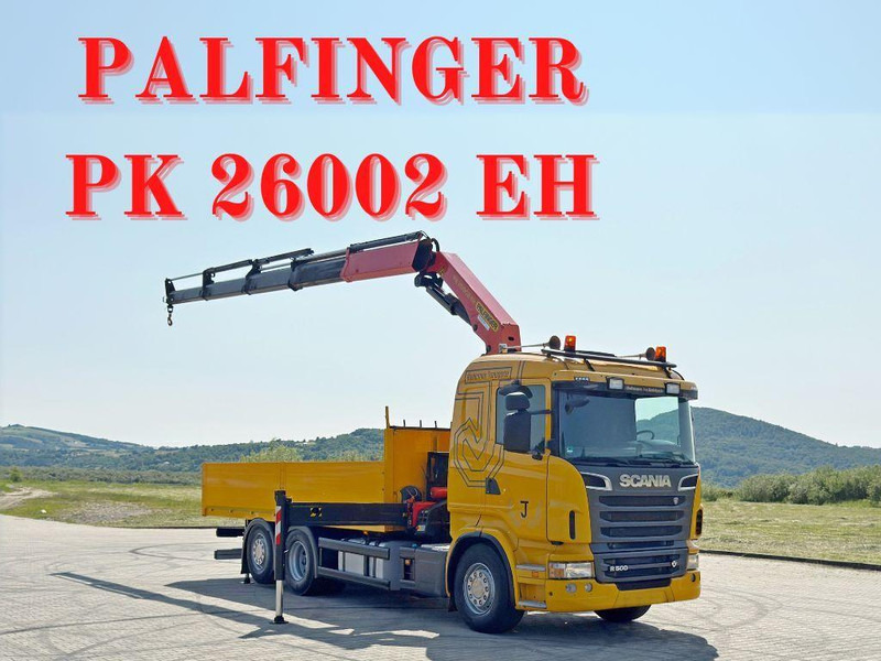 Scania R 500 * PK 26002 EH + FUNK * TOPZUSTAND - Dropside/ Flatbed truck, Crane truck: picture 1 Scania R 500 * PK 26002 EH + FUNK * TOPZUSTAND - Dropside/ Flatbed truck, Crane truck: picture 1