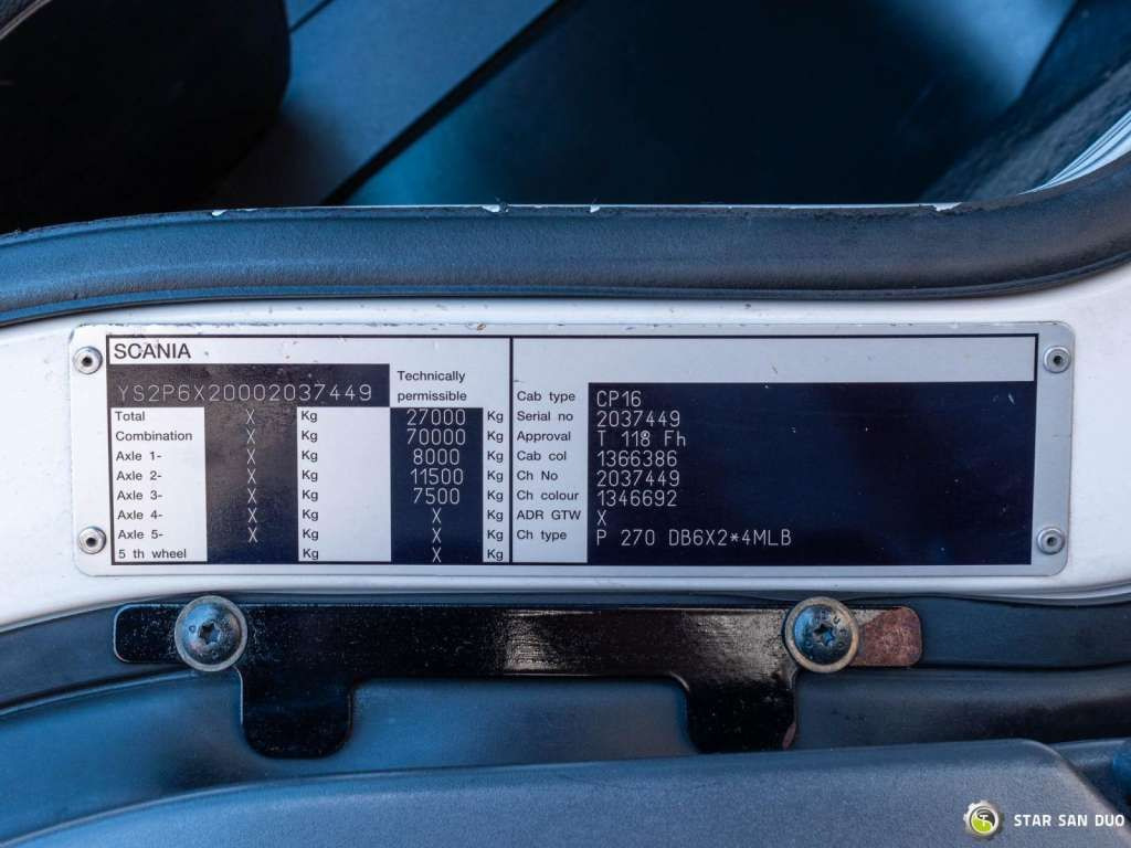 Crane truck Scania  P270 6x2 PALFINGER PK 20002  HDS Crane Rotator: picture 24