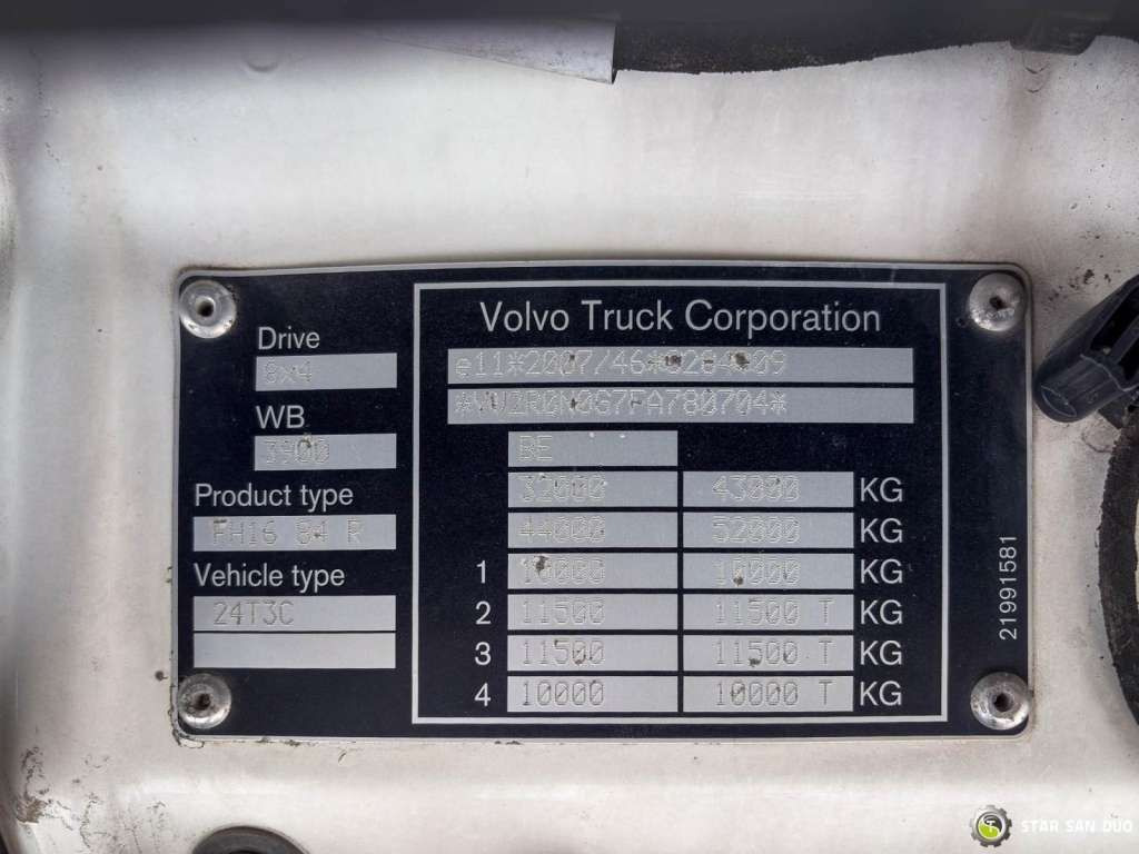 Crane truck Volvo  FH 16.550 8x4 Palfinger PK 34002-SH Crane Kippe: picture 25