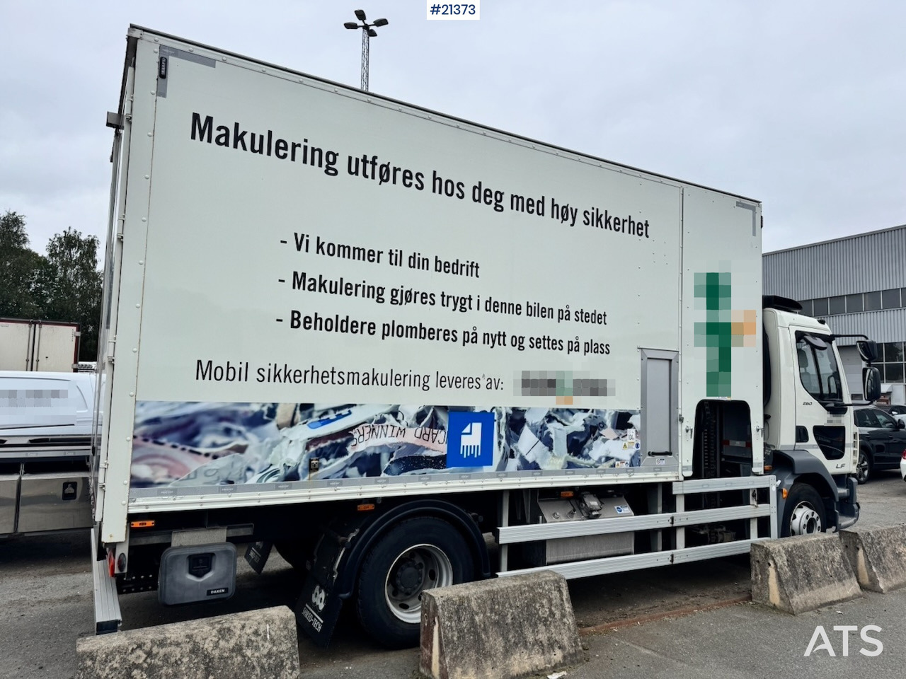 Industrial waste shredder, Truck DAF LF 260: picture 6