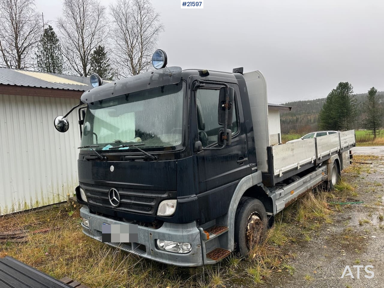 Mercedes 1524 L planbil m/ ny kompressor og vinterdekk. Ikke EU godkjent. - Dropside/ Flatbed truck: picture 2 Mercedes 1524 L planbil m/ ny kompressor og vinterdekk. Ikke EU godkjent. - Dropside/ Flatbed truck: picture 2