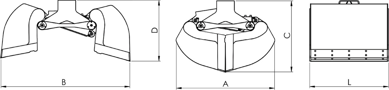 Clamshell bucket with high capacity BV-S 500 - Clamshell bucket for Truck mounted crane: picture 4 Clamshell bucket with high capacity BV-S 500 - Clamshell bucket for Truck mounted crane: picture 4