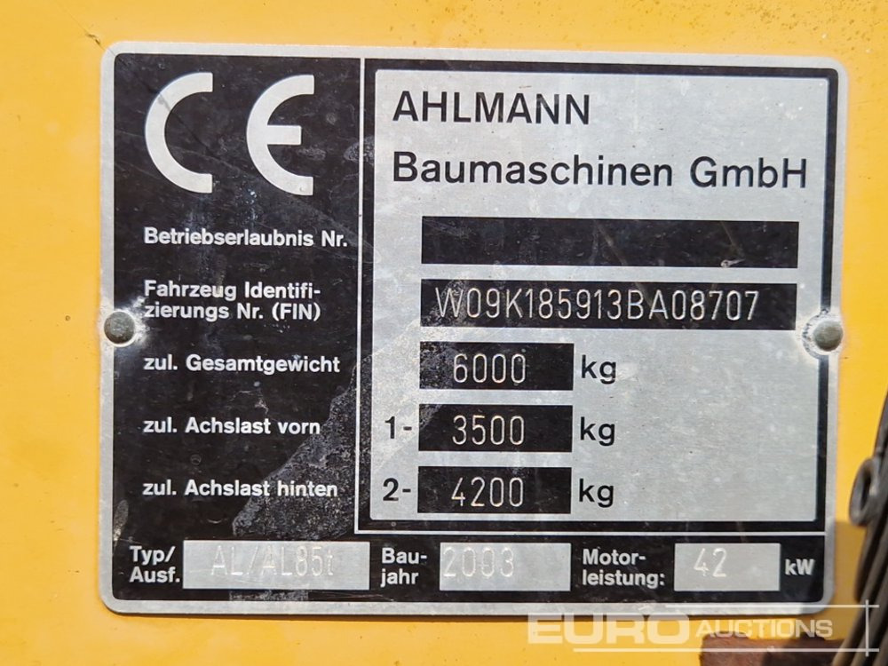 Wheel loader 2003 Ahlmann AL85: picture 29
