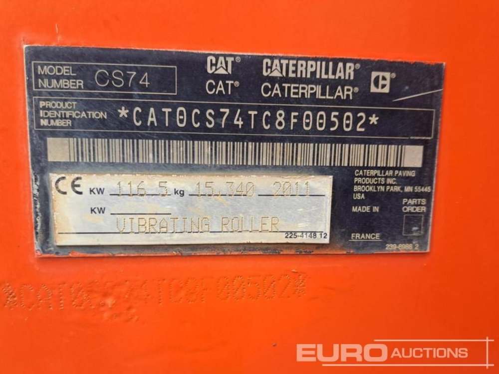2011 CAT CS74 - Roller: picture 5 2011 CAT CS74 - Roller: picture 5