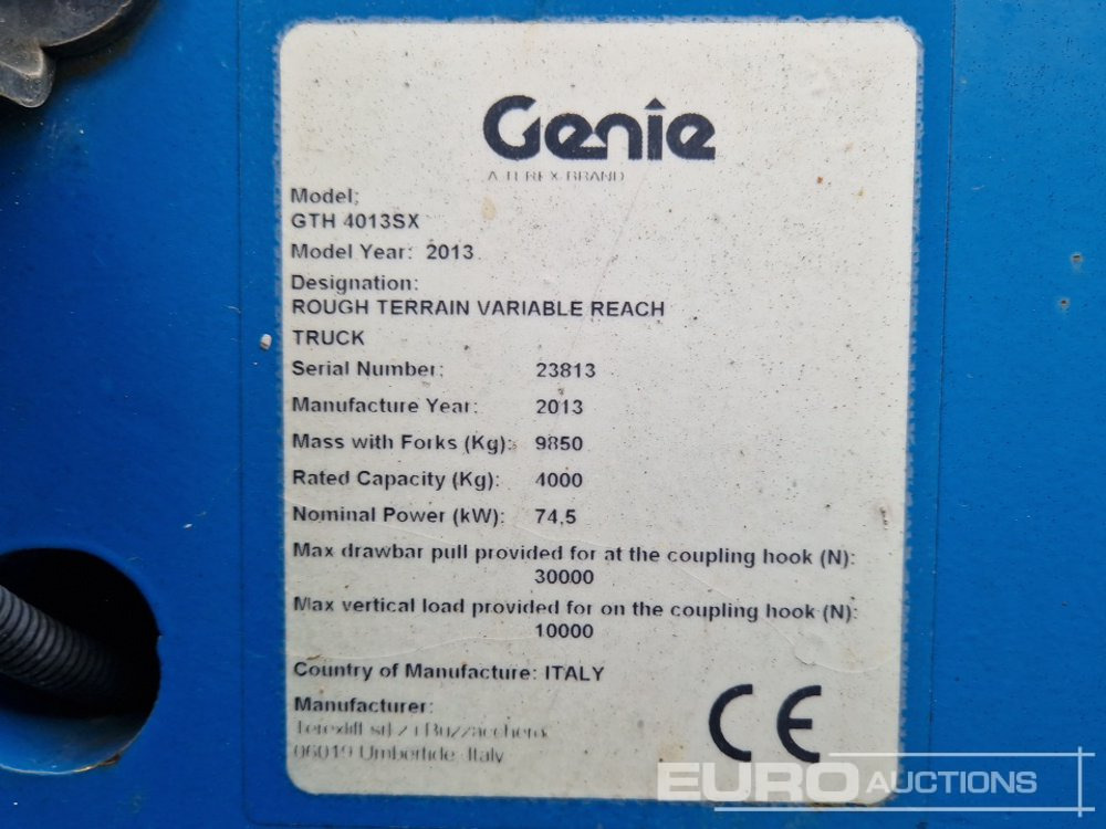 Telescopic handler 2013 Genie GTH4013SX: picture 35