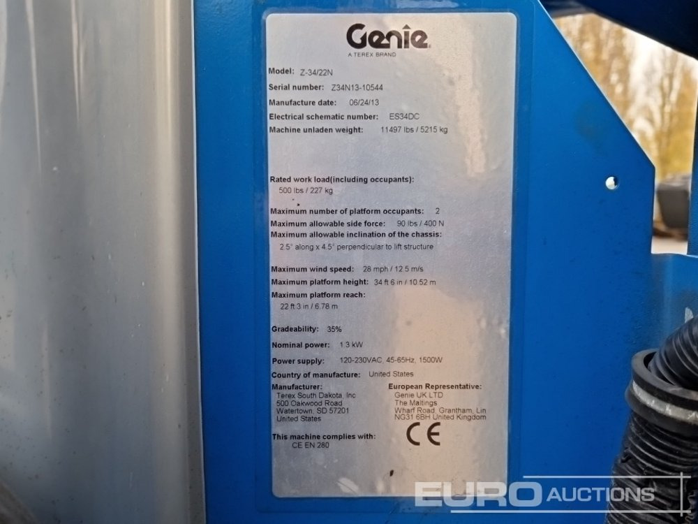 Articulated boom 2013 Genie Z-34/22N: picture 30