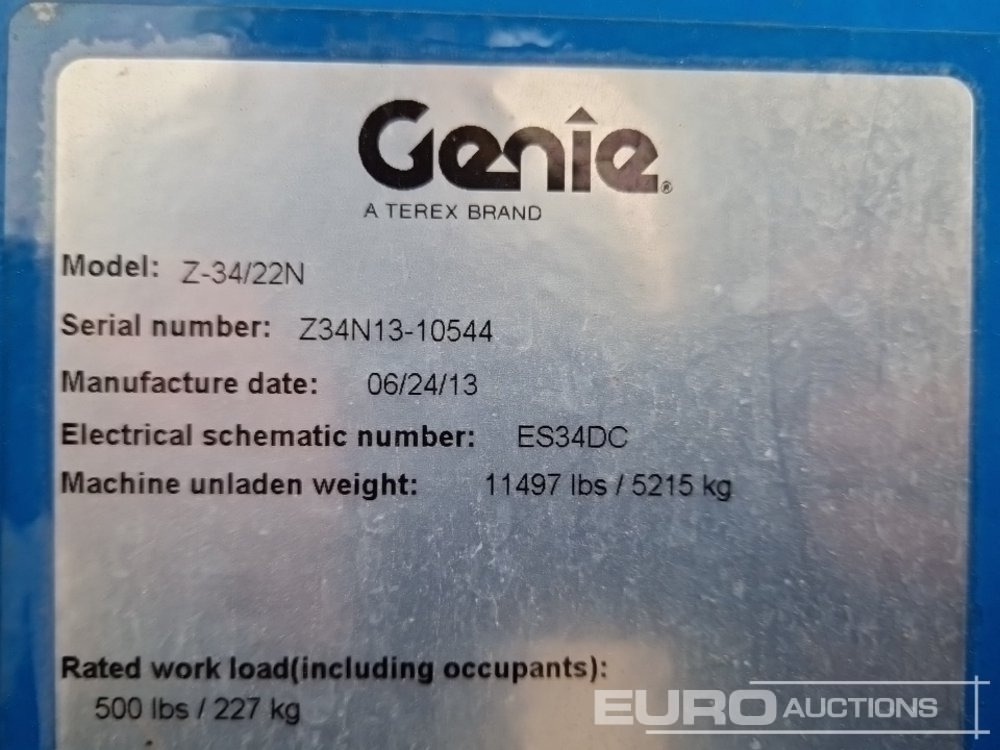 Articulated boom 2013 Genie Z-34/22N: picture 31