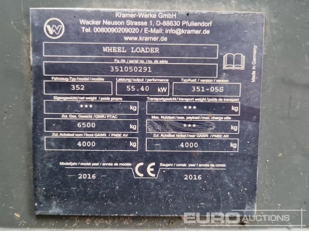 2016 Kramer 8085 - Wheel loader: picture 2 2016 Kramer 8085 - Wheel loader: picture 2