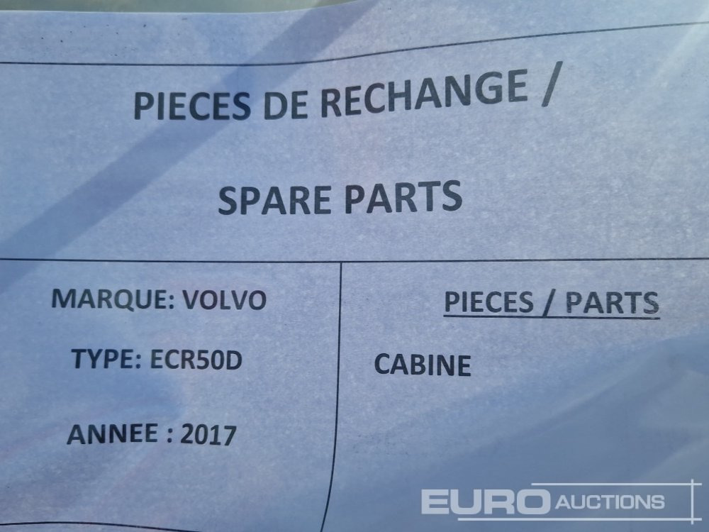 Spare parts for Excavator Cabin to suit Volvo ECR50D: picture 7 Spare parts for Excavator Cabin to suit Volvo ECR50D: picture 7