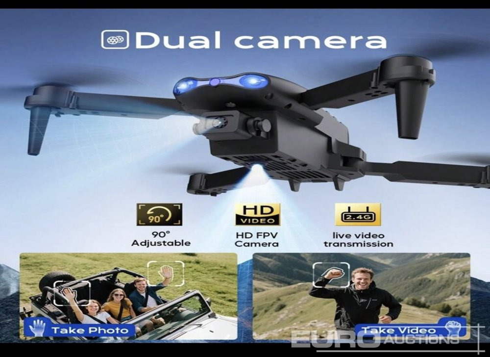 Unused K3 Foldable Drone PRO Black with HD Dual Cameras, Real-Time 2.4 Ghz WiFi, Speed Control, 50x Zoom, Avoidance, Optical Flow Position, Gesture Manipulation - Construction equipment: picture 4 Unused K3 Foldable Drone PRO Black with HD Dual Cameras, Real-Time 2.4 Ghz WiFi, Speed Control, 50x Zoom, Avoidance, Optical Flow Position, Gesture Manipulation - Construction equipment: picture 4