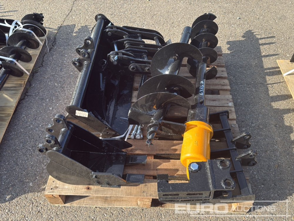 Unused 2025 Captok Mini Excavator Attachments, Quick Hitch, Rake, Ripper, Auger, 12" Auger Rod, 8" Digging Bucket, 32" Ditching Bucket - Attachment for Excavator: picture 3 Unused 2025 Captok Mini Excavator Attachments, Quick Hitch, Rake, Ripper, Auger, 12" Auger Rod, 8" Digging Bucket, 32" Ditching Bucket - Attachment for Excavator: picture 3