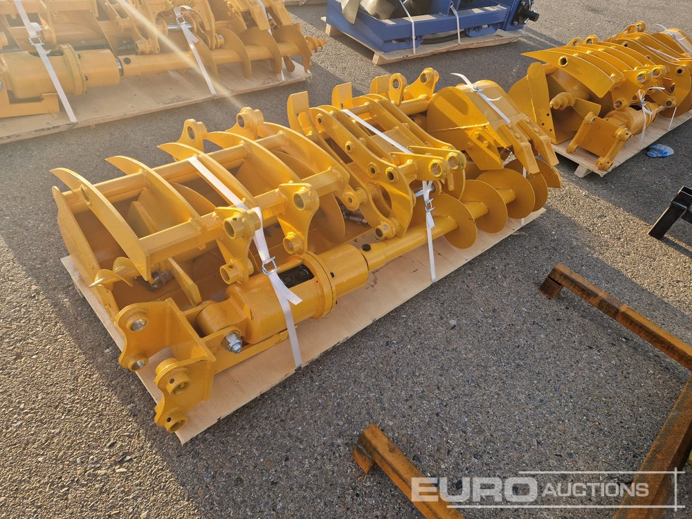 Unused 2025 Captok Qty (8 of) Rake, Ripper, Graber, 12" Auger, 16" Auger, 8" Narrow Bucket, 24" Bucket, 32" Bucket to suit CAT 301 Excavator - Bucket: picture 4 Unused 2025 Captok Qty (8 of) Rake, Ripper, Graber, 12" Auger, 16" Auger, 8" Narrow Bucket, 24" Bucket, 32" Bucket to suit CAT 301 Excavator - Bucket: picture 4