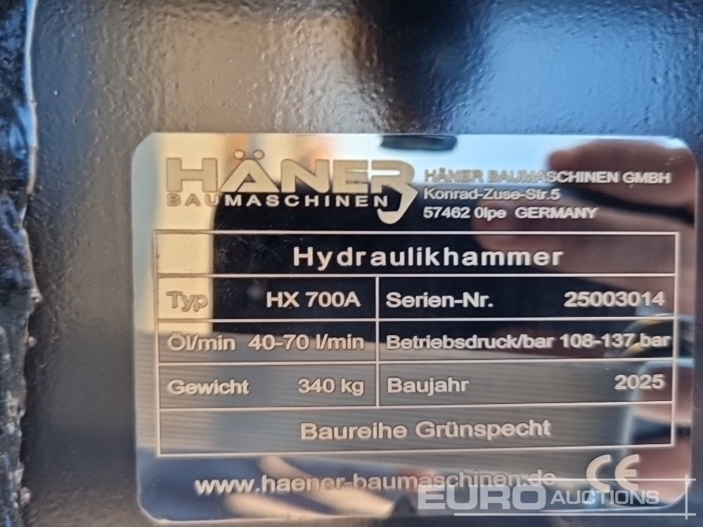 Unused 2025 Häner HX700A - Hydraulic hammer: picture 5 Unused 2025 Häner HX700A - Hydraulic hammer: picture 5