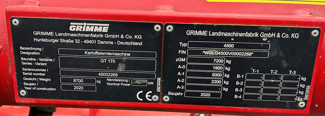 Grimme GT 170 - Harvester: picture 2 Grimme GT 170 - Harvester: picture 2