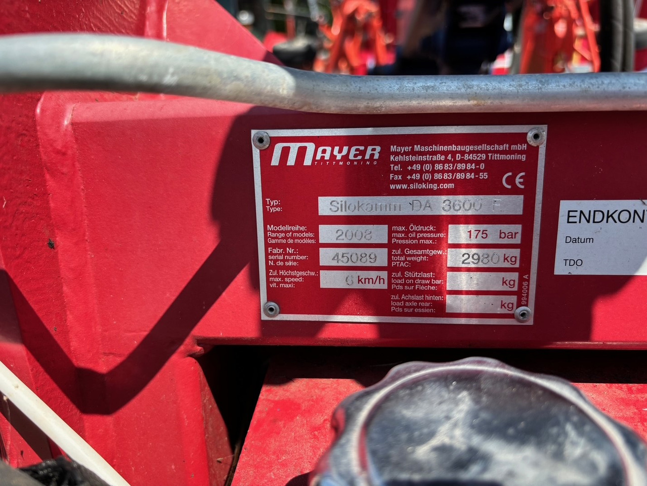 Mayer Siloking mm DA 3600 F - Silage equipment: picture 2 Mayer Siloking mm DA 3600 F - Silage equipment: picture 2