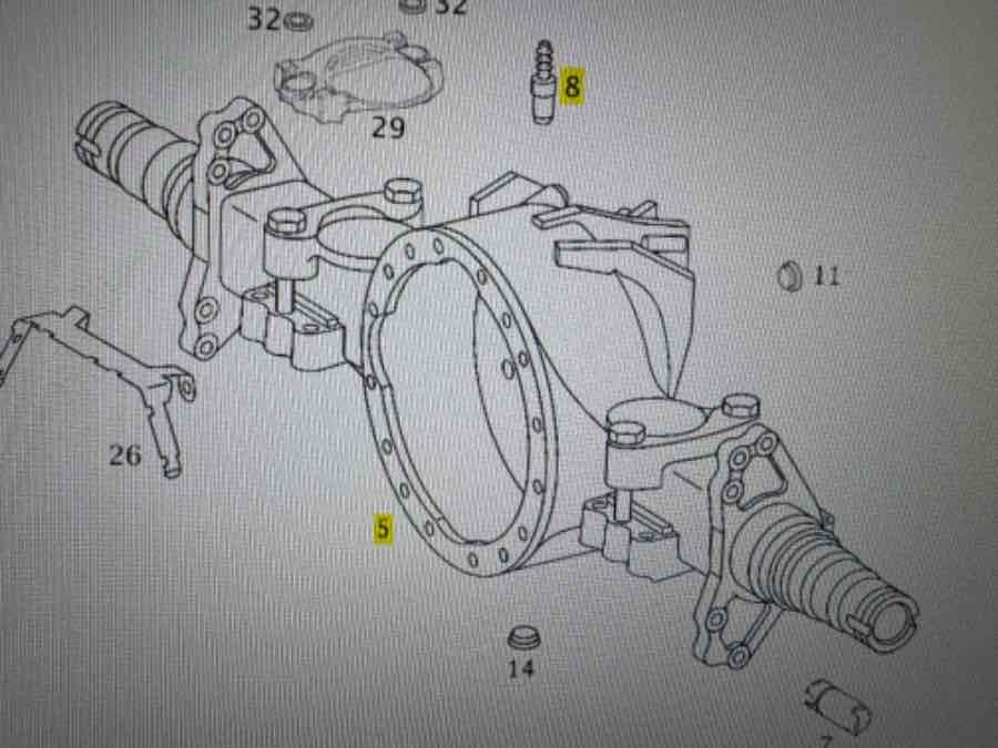 MERCEDES BUS TOURISMO REAR AXLE HO6 // 746218 - Axle and parts for Truck: picture 2 MERCEDES BUS TOURISMO REAR AXLE HO6 // 746218 - Axle and parts for Truck: picture 2