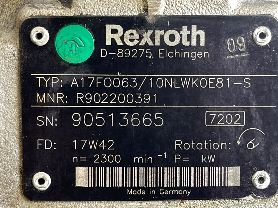REXROTH HYDRALIC PUMP A17F0063 - Hydraulics for Truck: picture 3 REXROTH HYDRALIC PUMP A17F0063 - Hydraulics for Truck: picture 3