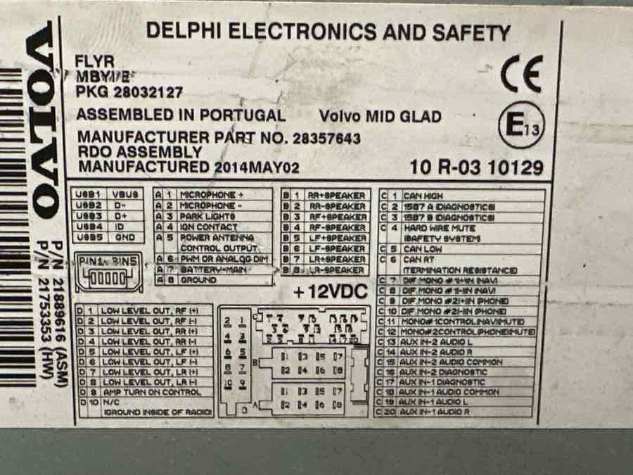 VOLVO BUS RADIO 21889616 - Electrical system for Truck: picture 4 VOLVO BUS RADIO 21889616 - Electrical system for Truck: picture 4