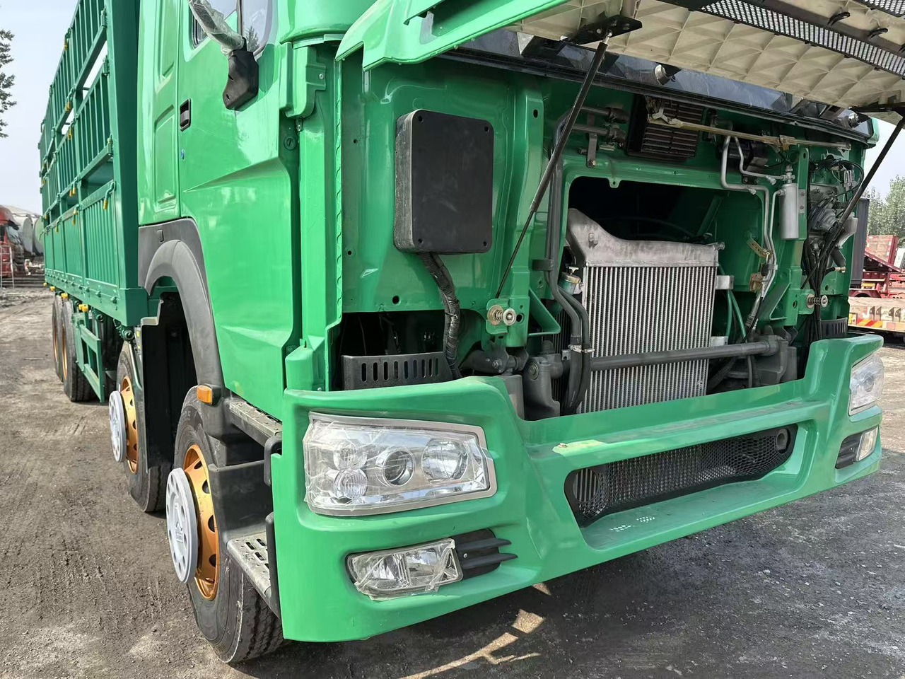 Dropside/ Flatbed truck for transportation of bulk materials SINOTRUK HOWO 420hp 8x4 fence truck: picture 8