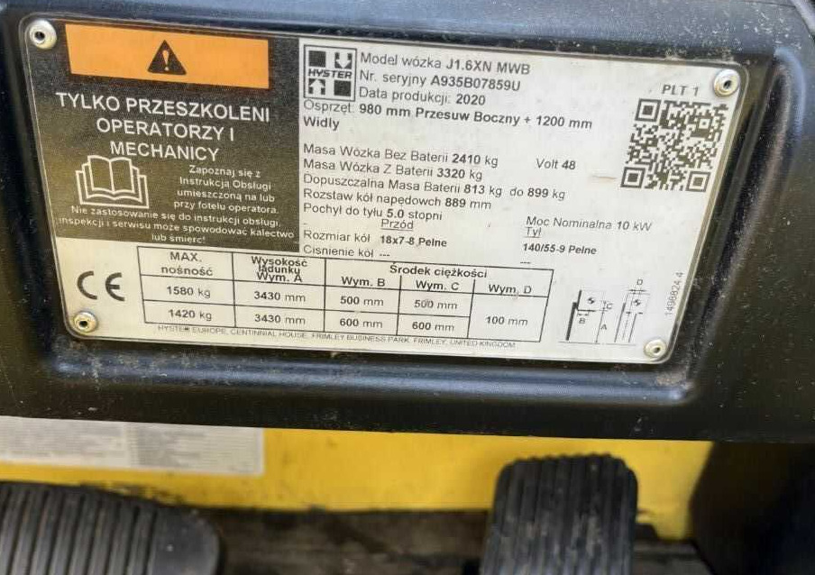 Hyster J1.6XN - Electric forklift: picture 4 Hyster J1.6XN - Electric forklift: picture 4