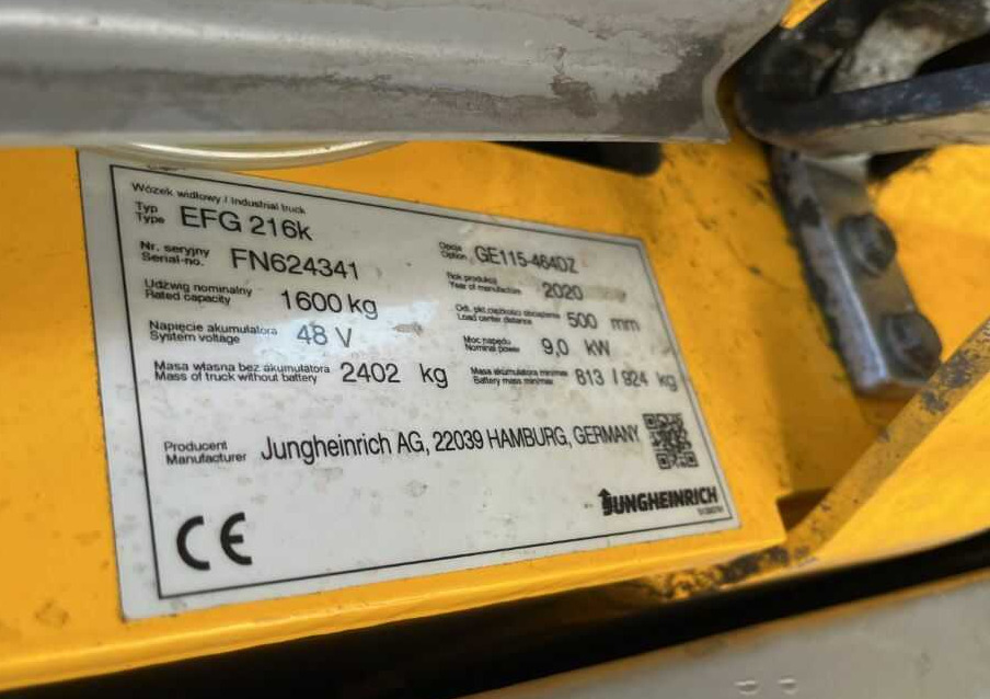 Jungheinrich EFG216k - Electric forklift: picture 4 Jungheinrich EFG216k - Electric forklift: picture 4