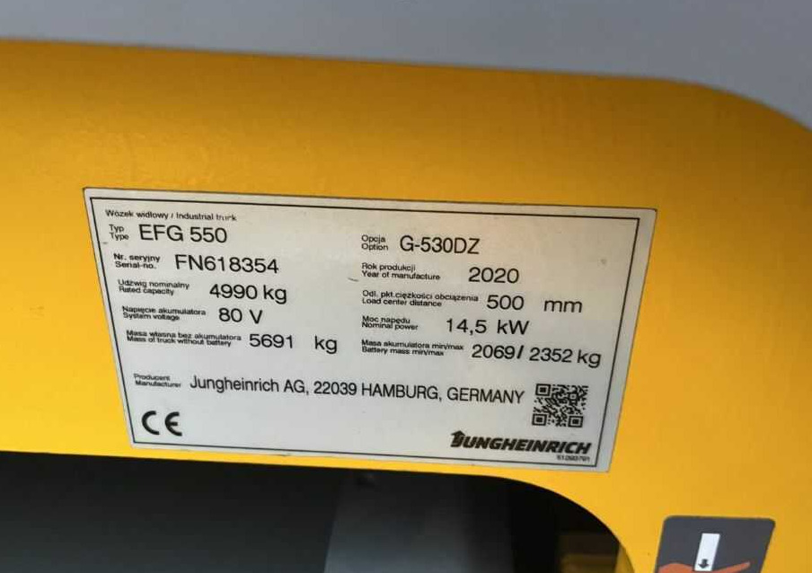 Jungheinrich EFG550 - Electric forklift: picture 4 Jungheinrich EFG550 - Electric forklift: picture 4