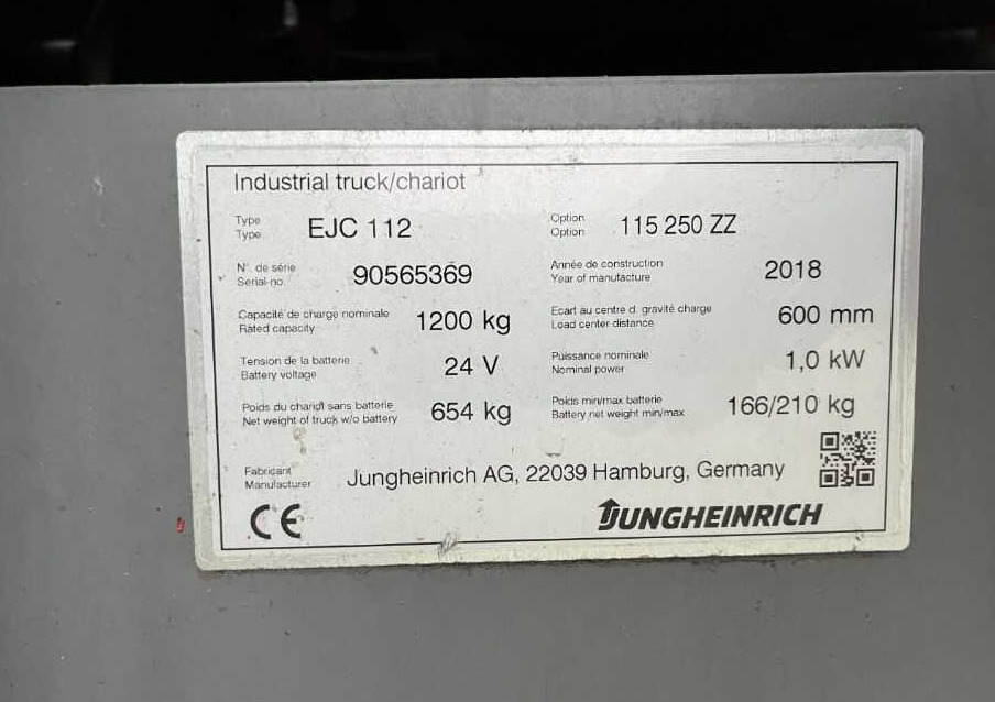 Jungheinrich EJC112 - Stacker: picture 4 Jungheinrich EJC112 - Stacker: picture 4