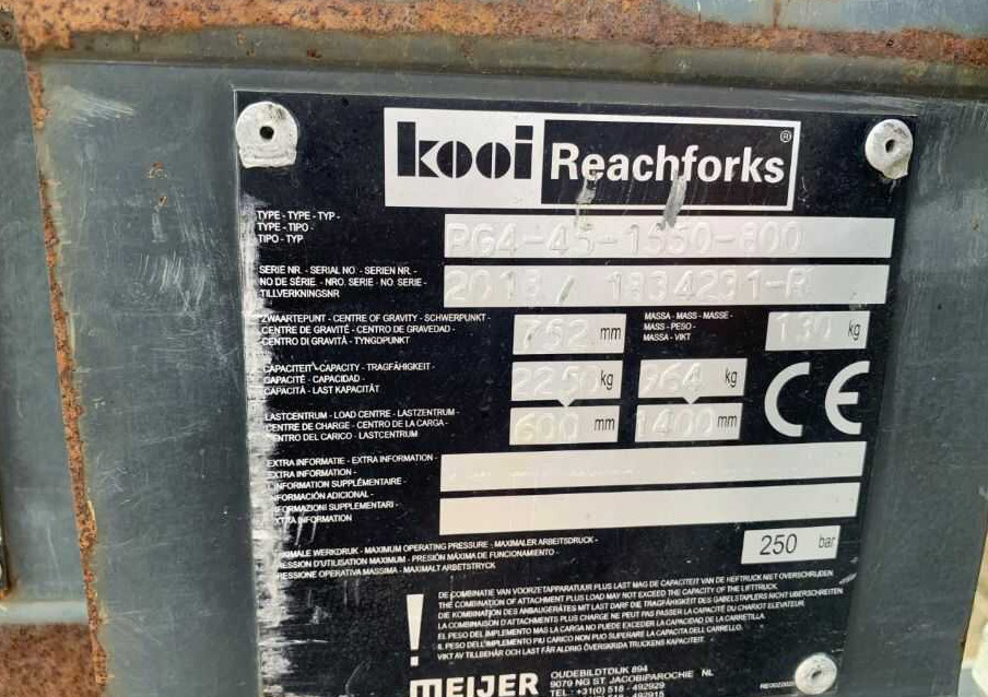 Kooi RG4-45-1550 - Boom for Material handling equipment: picture 1 Kooi RG4-45-1550 - Boom for Material handling equipment: picture 1