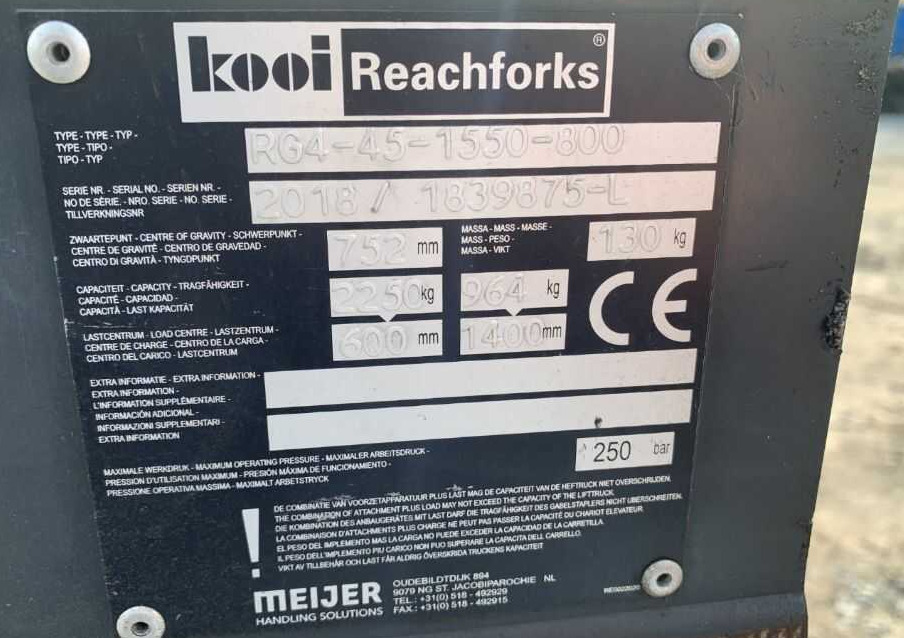 Kooi RG4-45-1550 - Boom for Material handling equipment: picture 2 Kooi RG4-45-1550 - Boom for Material handling equipment: picture 2