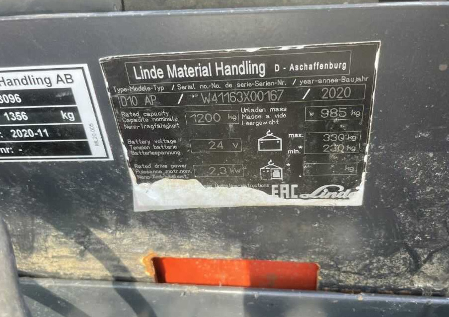 Linde D10AP - Stacker: picture 4 Linde D10AP - Stacker: picture 4