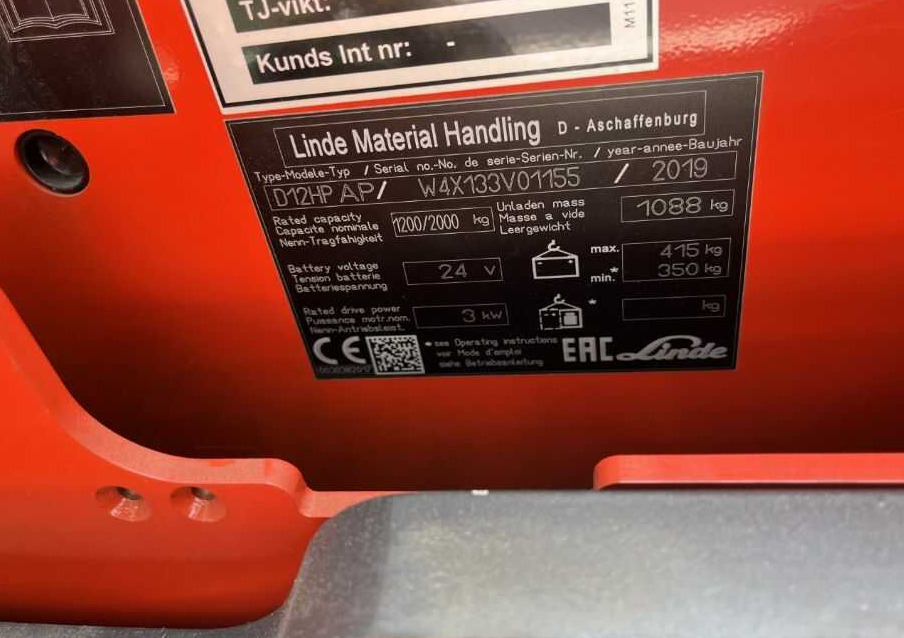 Linde D12HPAP - Stacker: picture 4 Linde D12HPAP - Stacker: picture 4
