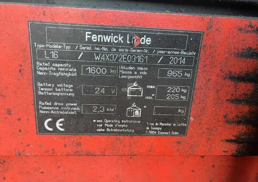 Linde L16 - Stacker: picture 4 Linde L16 - Stacker: picture 4