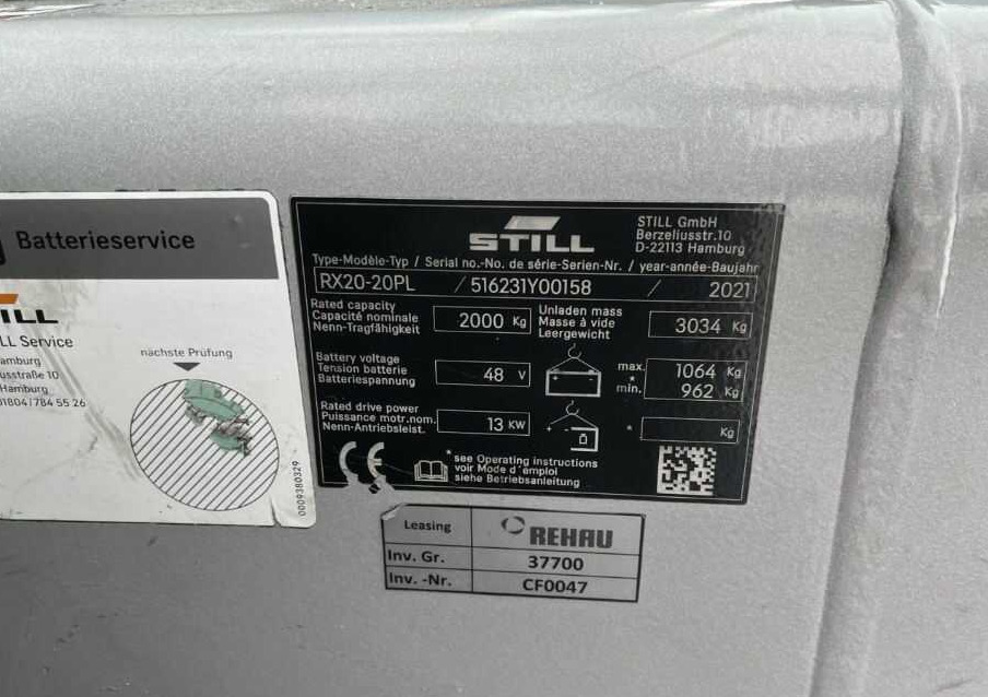 Still RX20-20PL - Electric forklift: picture 4 Still RX20-20PL - Electric forklift: picture 4