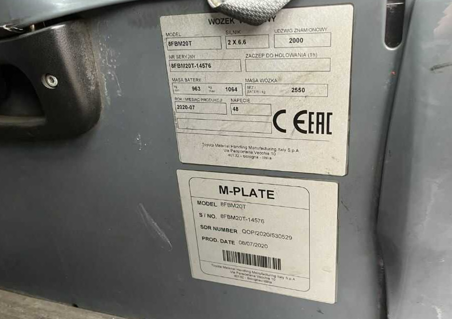 Toyota 8FBM20T - Electric forklift: picture 4 Toyota 8FBM20T - Electric forklift: picture 4