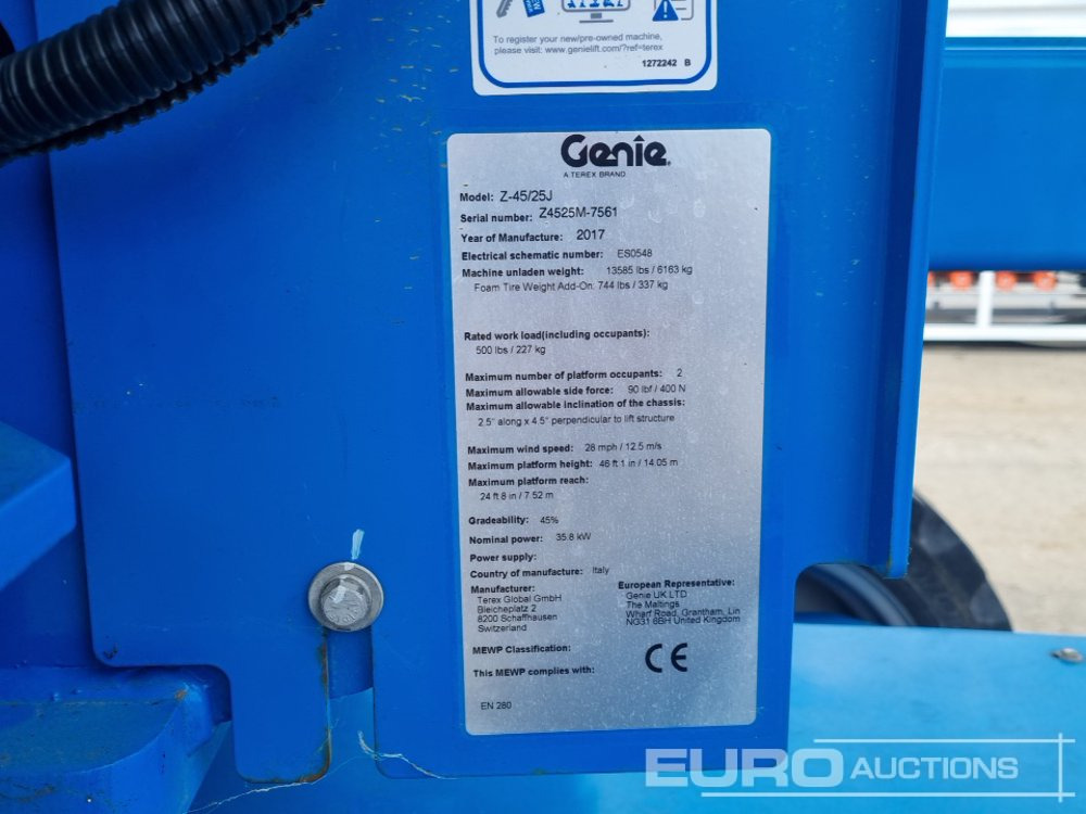 Aerial platform 2017 Genie Z45/25J: picture 39