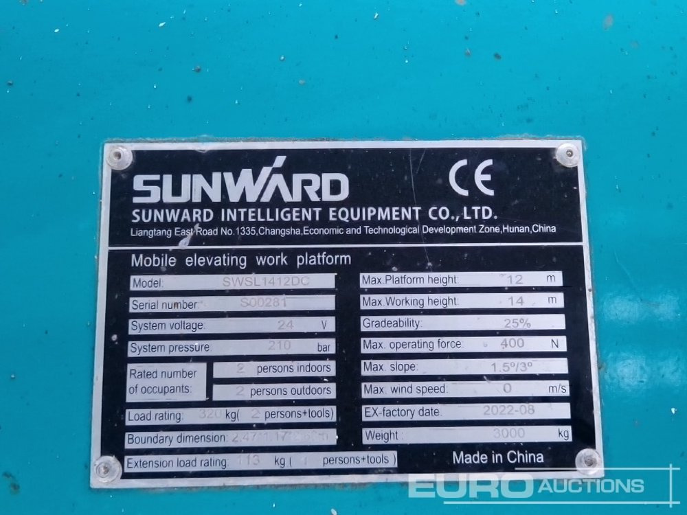 Aerial platform 2022 Sunward SWSL1412DC: picture 33