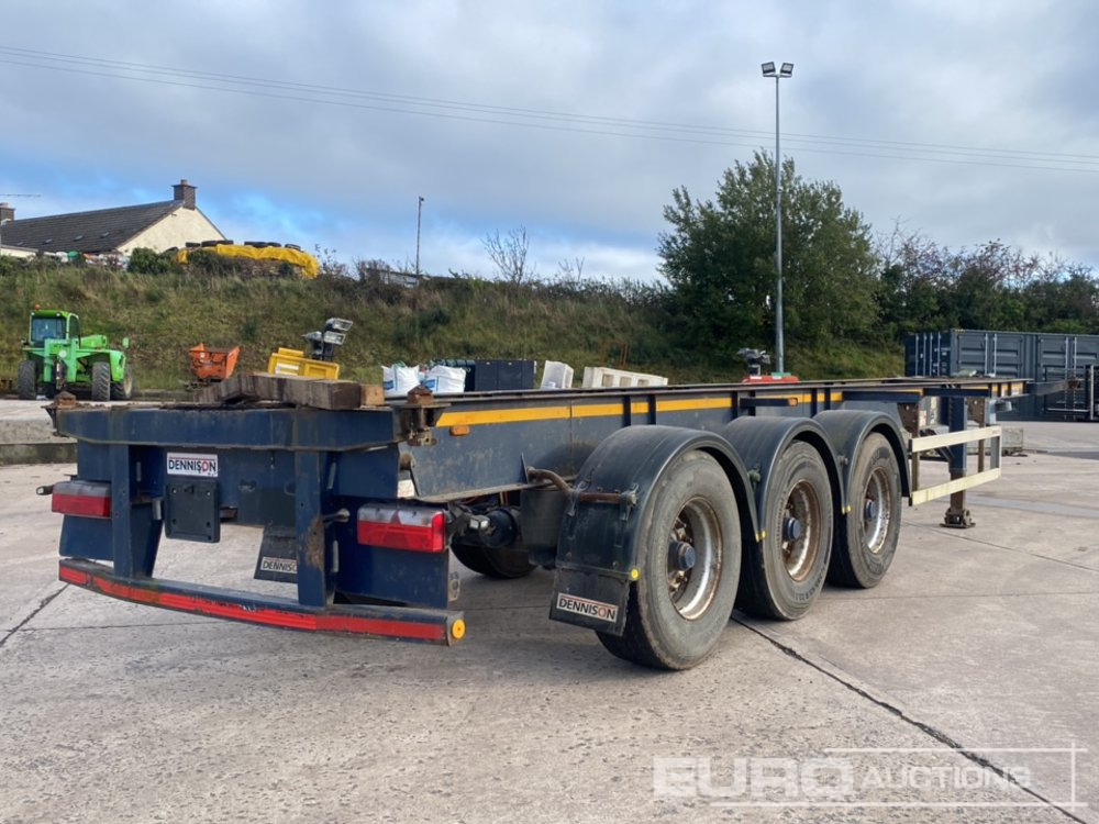 Dennison Tri Axle Skelly Trailer, BPW Axles - Dropside/ Flatbed semi-trailer: picture 4 Dennison Tri Axle Skelly Trailer, BPW Axles - Dropside/ Flatbed semi-trailer: picture 4