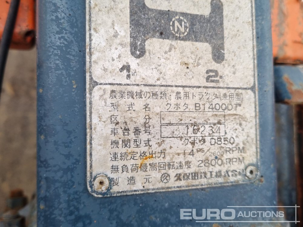 Mini tractor Kubota B1400: picture 32