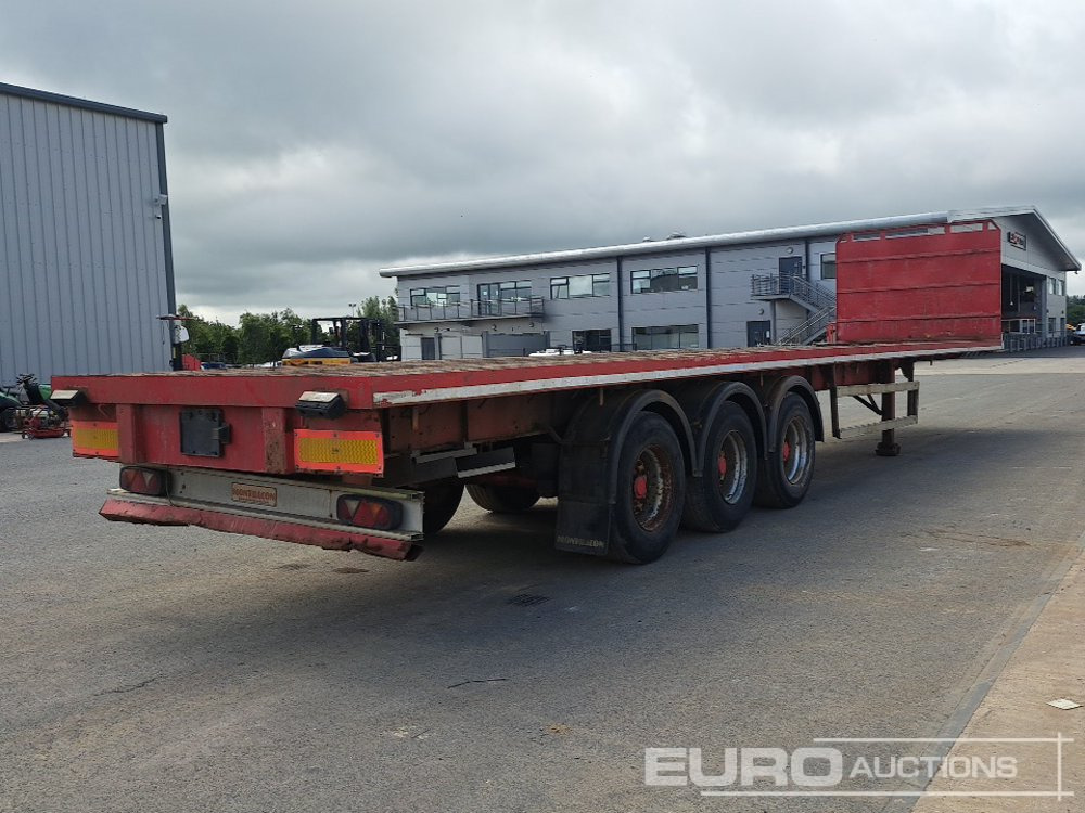 Montracon 45' Tri Axle Flat Trailer, Goal Post Sockets - Dropside/ Flatbed semi-trailer: picture 5 Montracon 45' Tri Axle Flat Trailer, Goal Post Sockets - Dropside/ Flatbed semi-trailer: picture 5