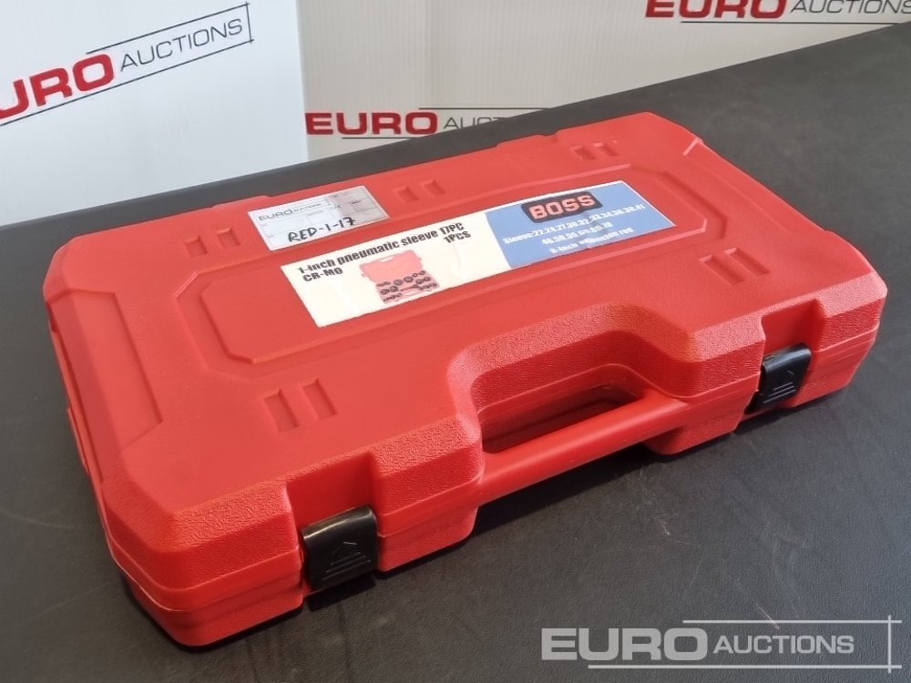 Unused 2025 Boss 1" 17pc Pneumatic Socket Set, 8" Extension Rod - Garage equipment: picture 1 Unused 2025 Boss 1" 17pc Pneumatic Socket Set, 8" Extension Rod - Garage equipment: picture 1